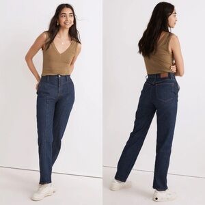 MADEWELL The Perfect Vintage Straight Jean in Greenhaven Wash: Seamed Version